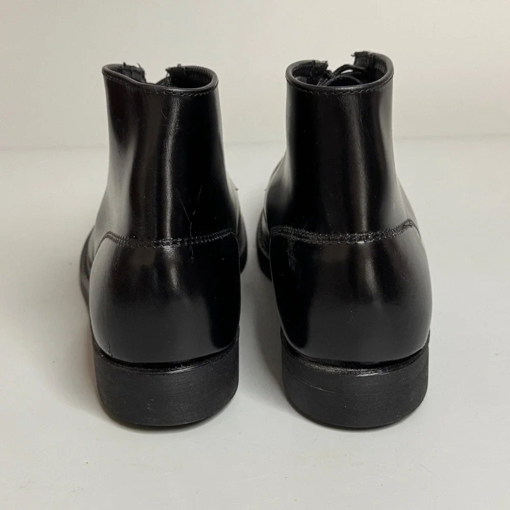 Lehigh Vintage Black Leather Steel Toe Safety Boots 8.5 E 31045R037 Work Shoes